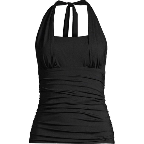 Land's End Square Neck Halter Tankini Swimsuit Top - Size: 16L - Picture 2 of 16